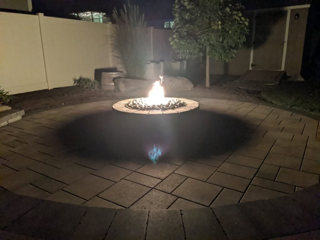 Paver patio and fire pit by Elite Hardscapes — Spokane, WA
