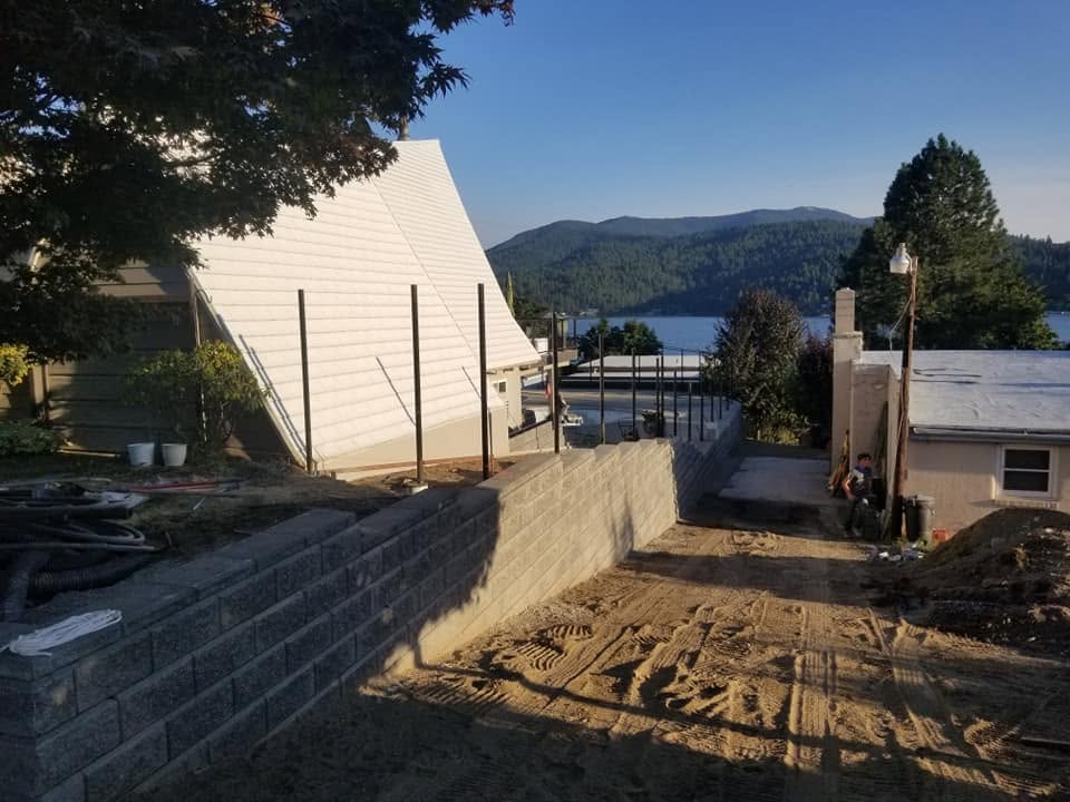 Retaining wall and steps by Elite Hardscapes — Spokane, WA
