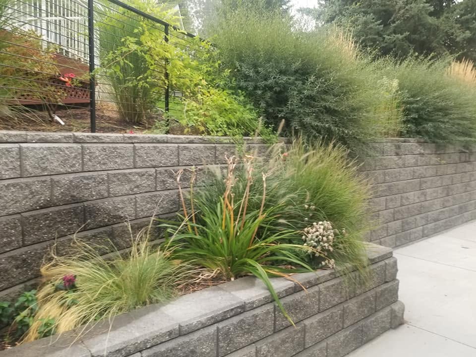Retaining wall and steps by Elite Hardscapes — Spokane, WA