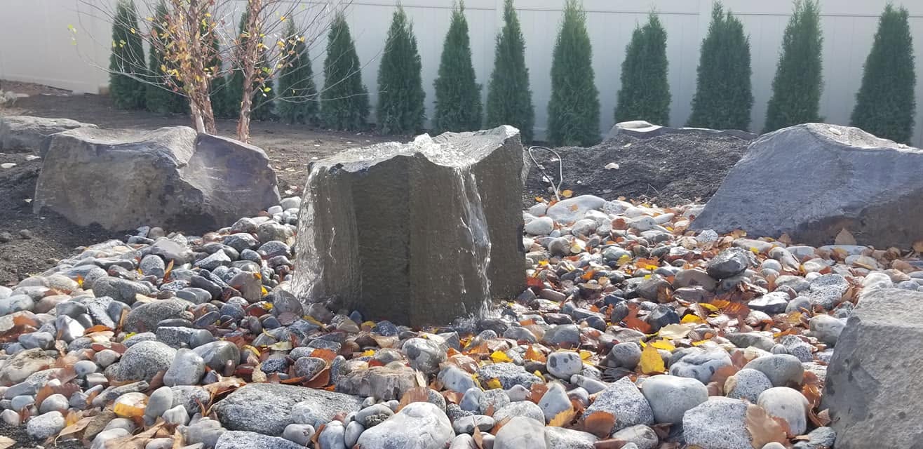 Water feature by Elite Hardscapes — Spokane, WA