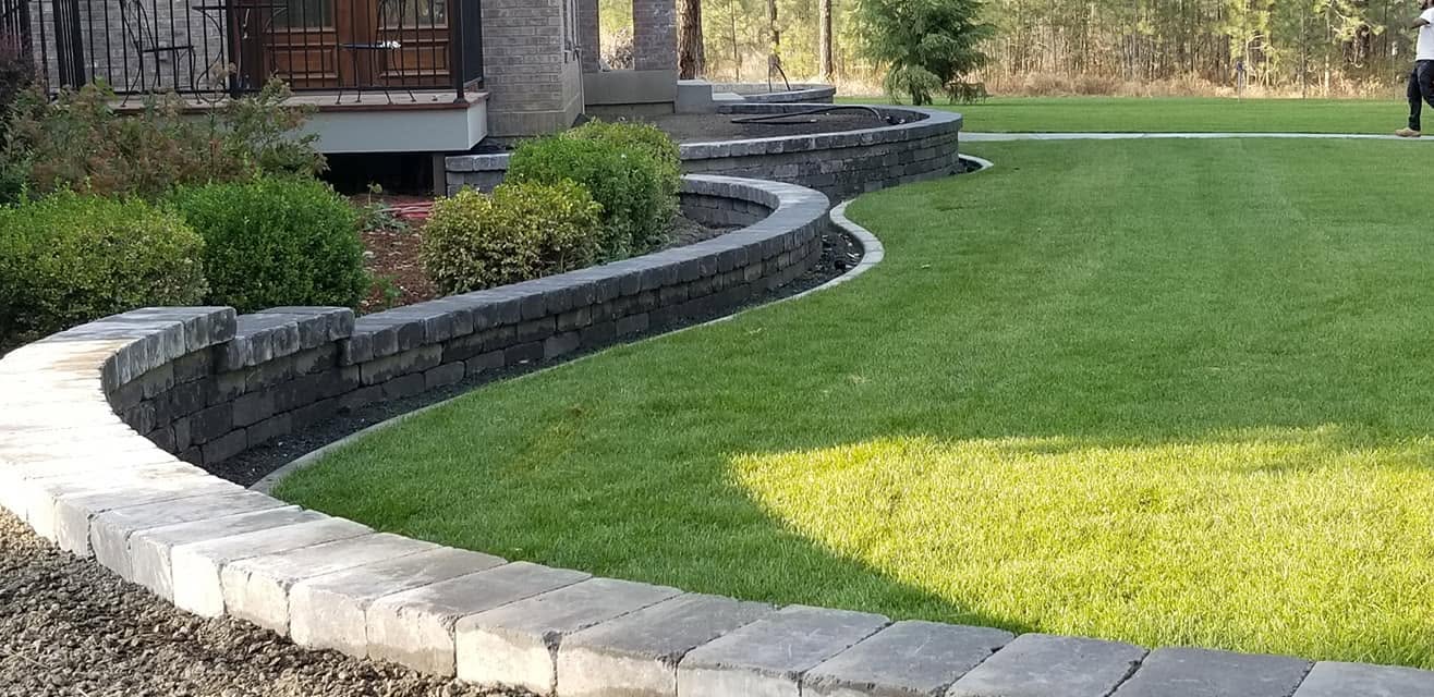 Retaining wall and steps by Elite Hardscapes — Spokane, WA