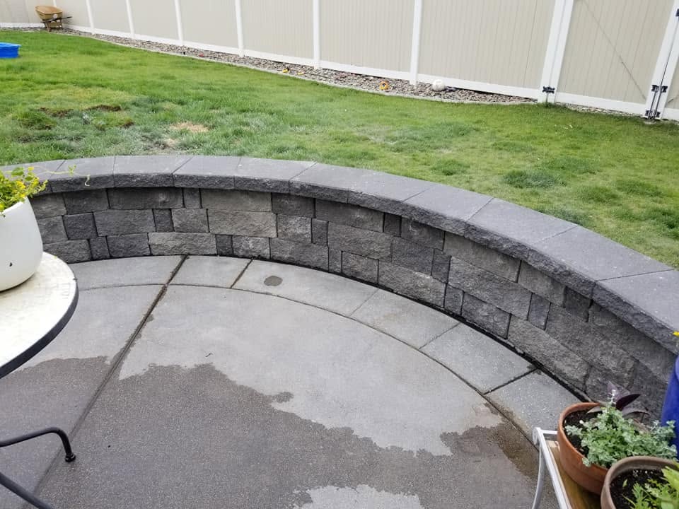 Retaining wall and steps by Elite Hardscapes — Spokane, WA